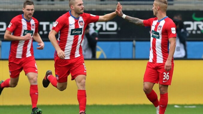 Heidenheim gewinnt gegen Erzgebirge Aue. ©FIRO/SID