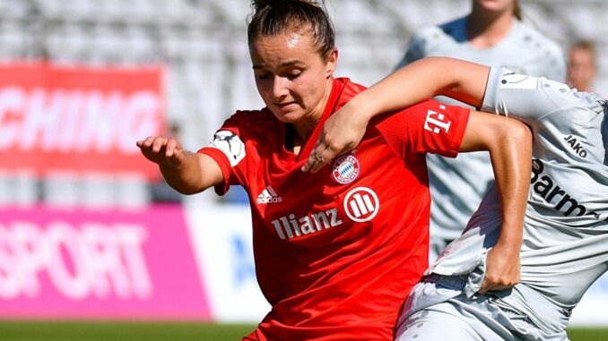 Nationalspielerin Lina Magull setzt den Schlusspunkt. ©PIXATHLON/SID