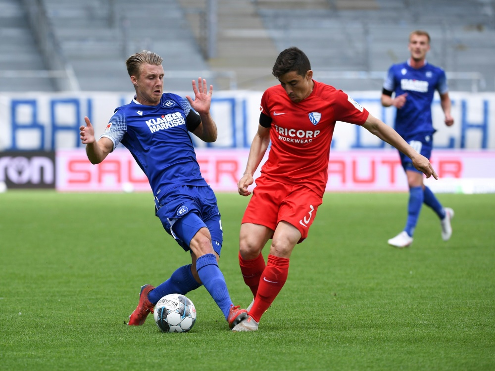Karlsruhe kam gegen Bochum nicht über ein 0:0 hinaus. ©AFP