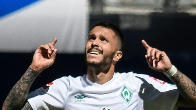 Sein Tor könnte Bremen am Ende vorm Abstieg bewahren. ©POOL/SID BERND THISSEN