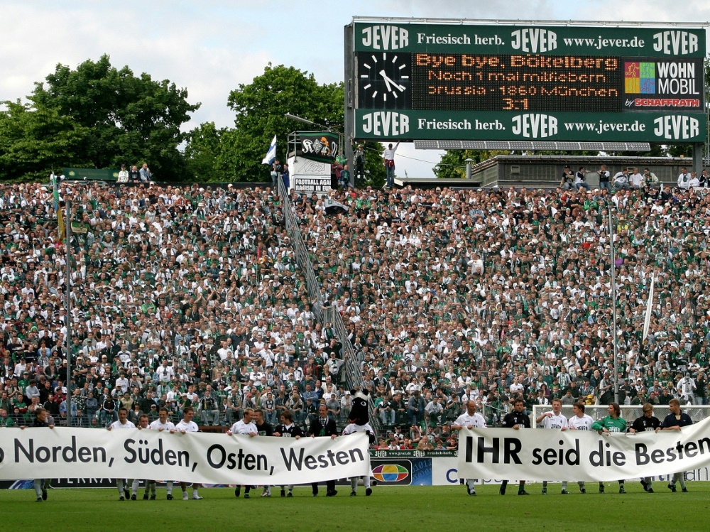 Das letzte Spiel am Bökelberg gewann Gladbach mit 3:1. ©AFP