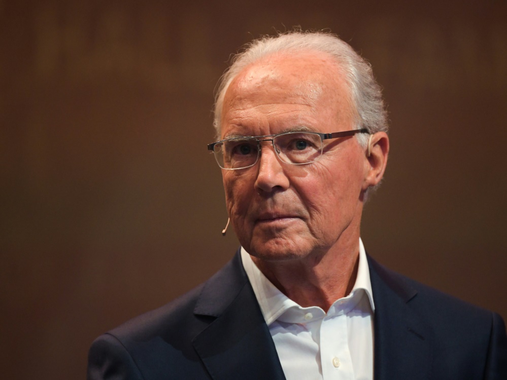 Wieder mal im Stadion: Franz Beckenbauer. ©AFP