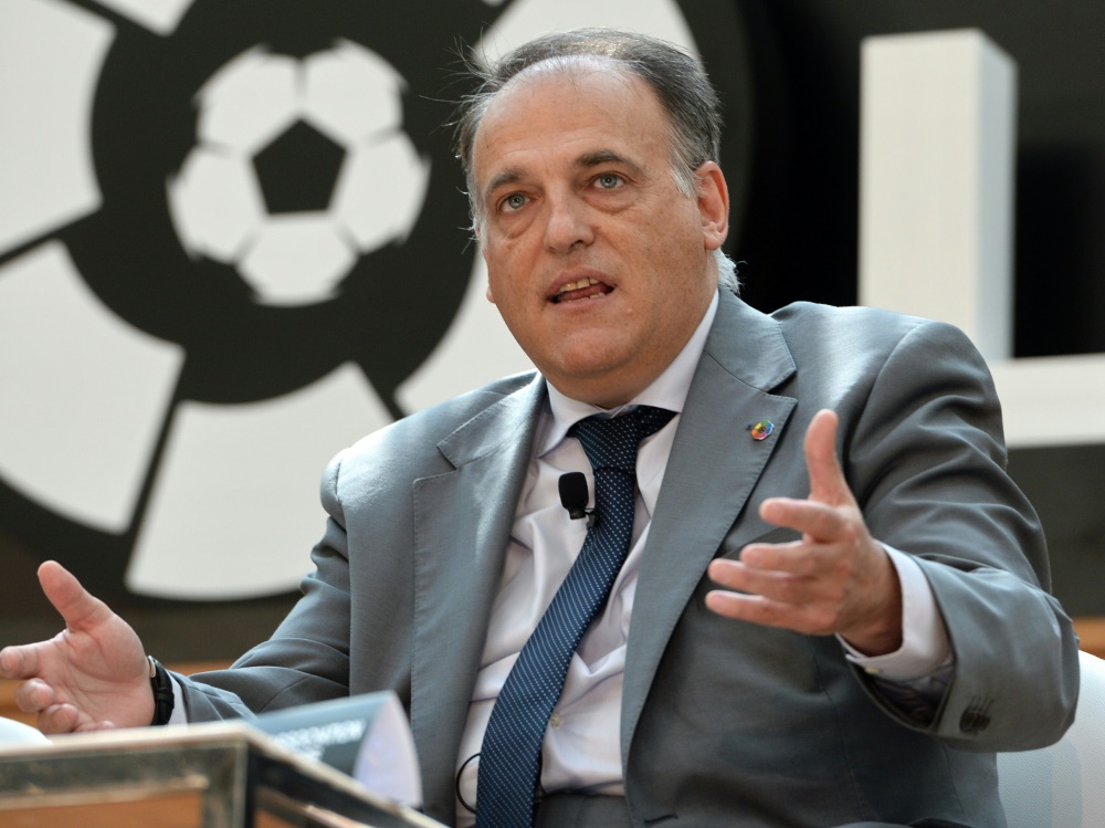 Teilte Termin für Saisonstart 2020/21 mit: Javier Tebas. ©AFP