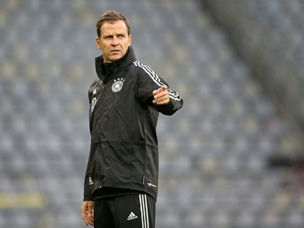 Oliver Bierhoff: "Haben als DFB einen Wertekodex". ©PIXATHLON/SID