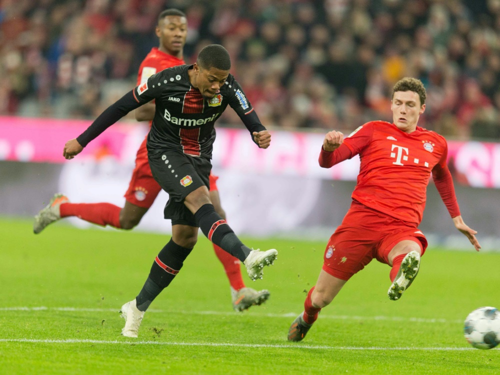 Bayer Leverkusen trifft im Topspiel auf Bayern München. ©firo Sportphoto/SID firo Sportphoto/ GES Werner Eifried