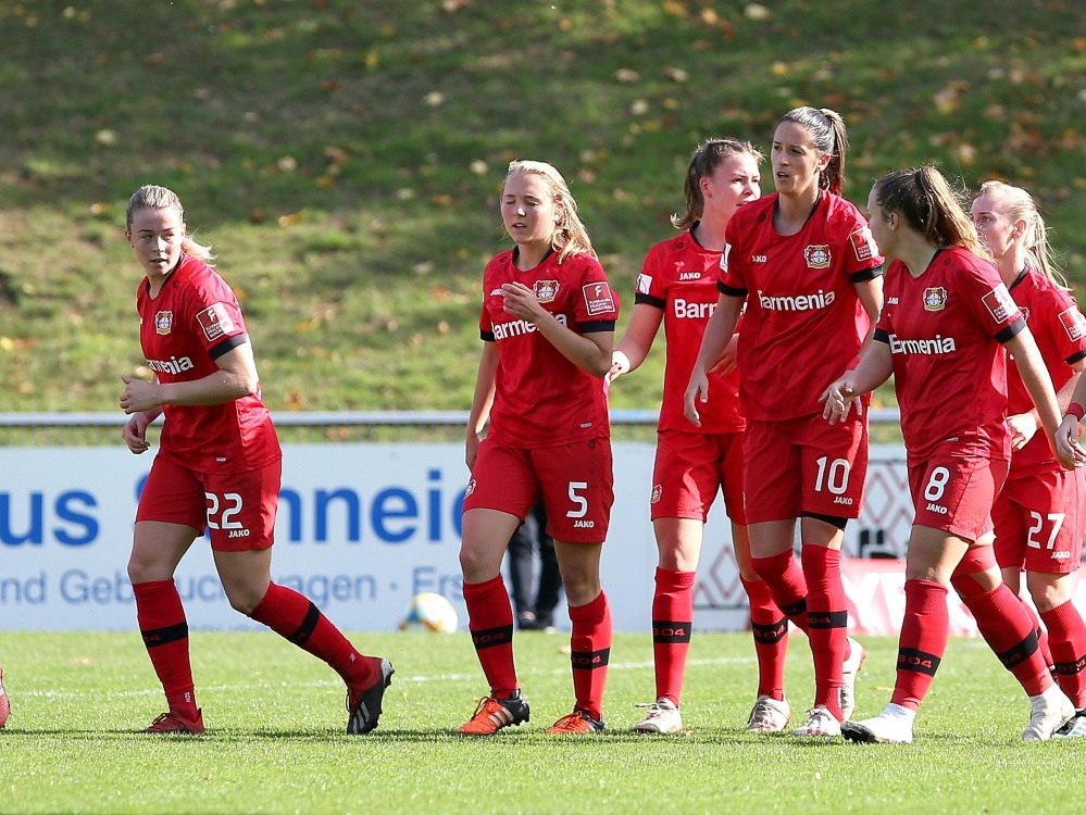 Die Frauen von Bayer Leverkusen stehen im Halbfinale. ©FIRO/SID