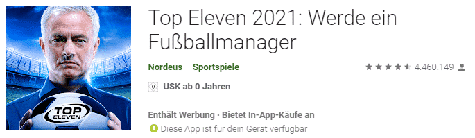 TOP Eleven Fussballmanager 2021