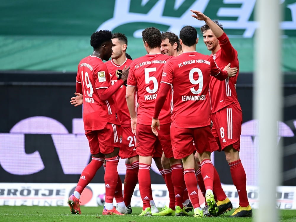Bayern München bezwingt Werder Bremen 3:1. ©FIRO/SID 