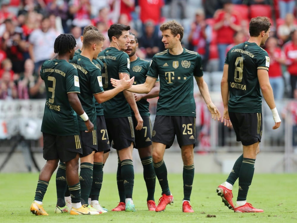 Die Bayern mit einem Gala-Auftritt gegen den VfL Bochum. ©FIRO/SID