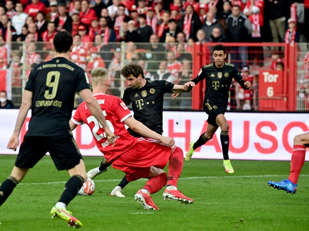 Die Bayern gewinnen gegen Union mit 5:2. ©AFP Tobias SCHWARZ