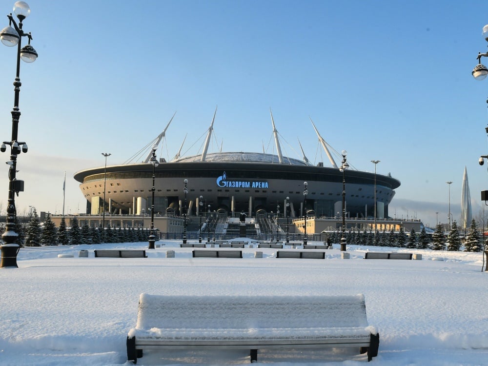 Noch ist die Gazprom Arena der Austrangsort des Finales . ©SID OLGA MALTSEVA