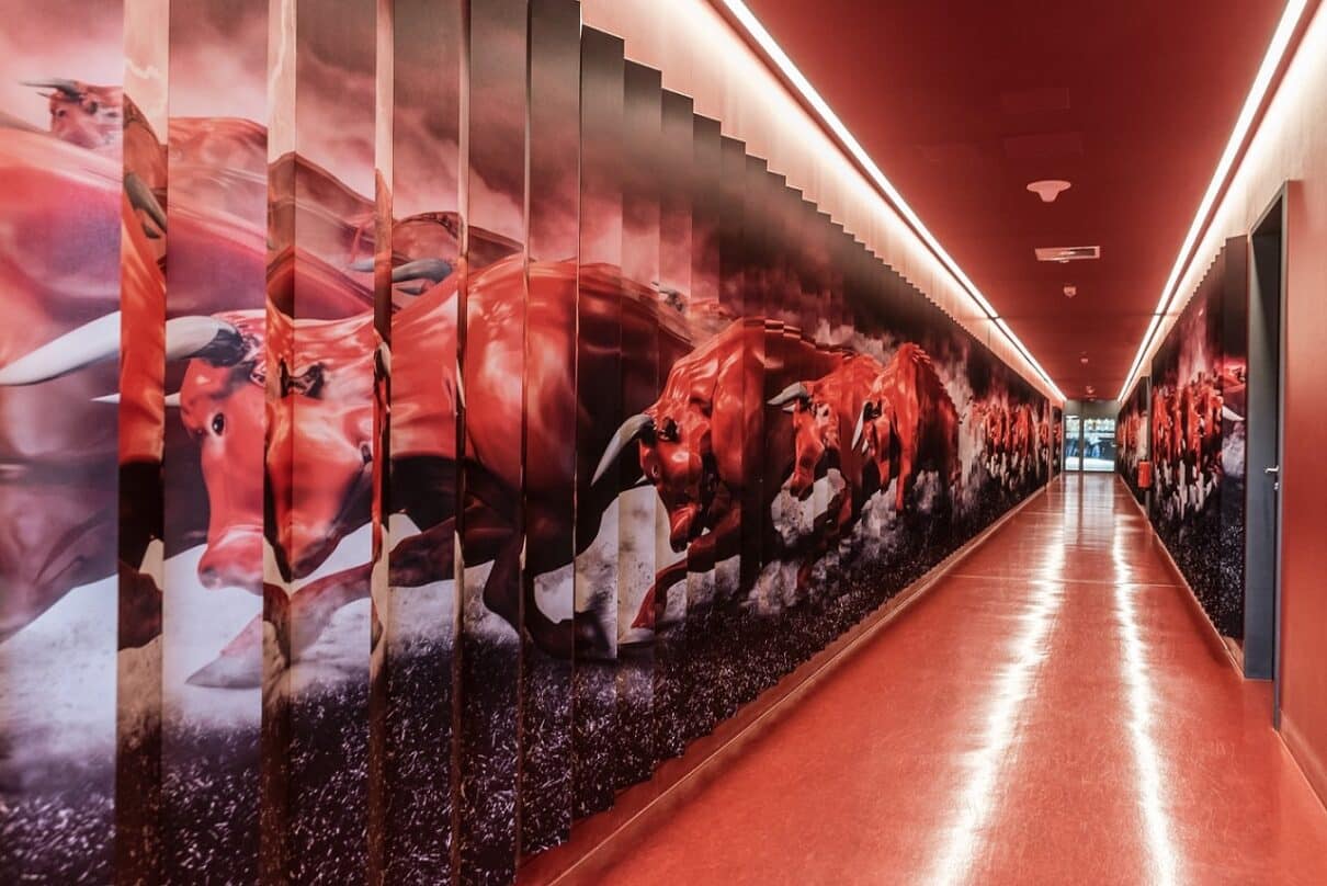 RB Leipzig Stadion und Spielertunnel