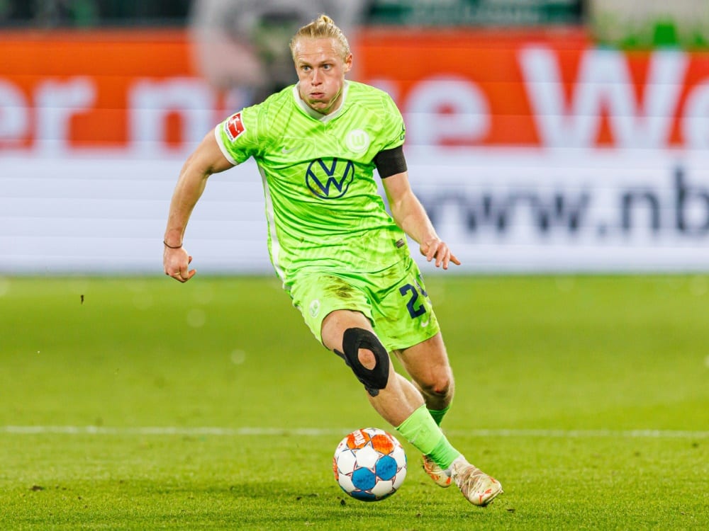 Xaver Schlager wechselt vom VfL Wolfsburg zu RB Leipzig (© FIRO/FIRO/SID/)