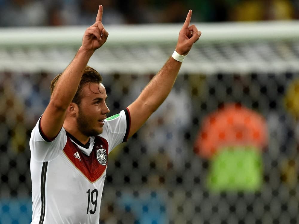 Mario Götze erzielte den Treffer zum WM-Titel 2014 (© AFP/SID/PEDRO UGARTE)