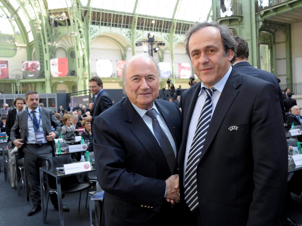 Blatter und Platini stehen in der Schweiz vor Gericht (© FIRO/FIRO/SID/)