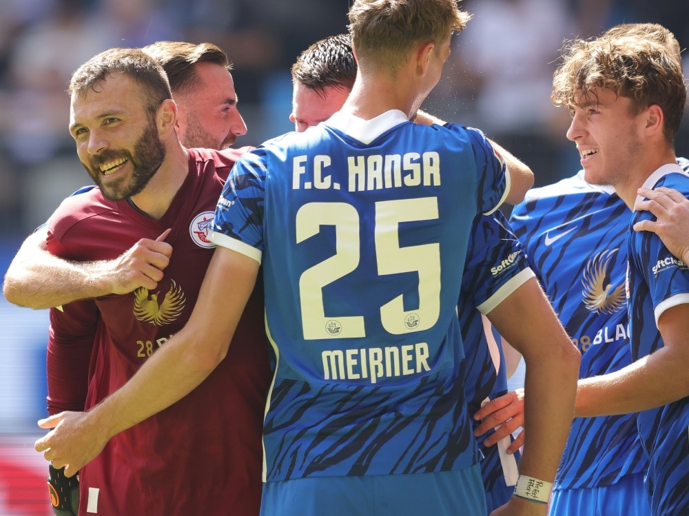 Hansa Rostock bezwingt Aufsteiger 1. FC Magdeburg 3:1 (© FIRO/FIRO/SID/)