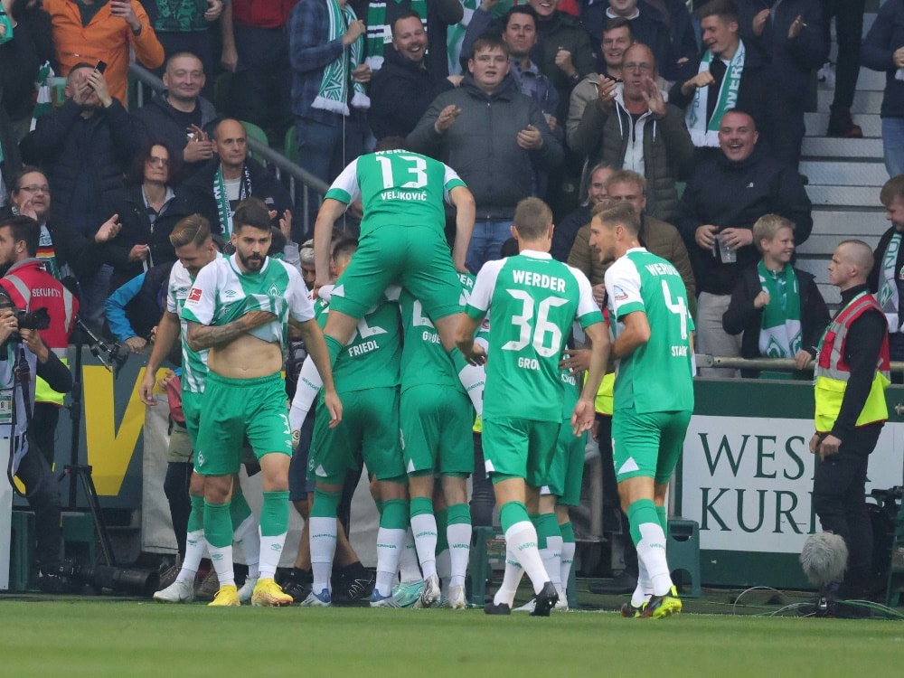 Werder Bremen  spielt gegen Gladbach wie entfesselt auf (© FIRO/FIRO/SID/.)