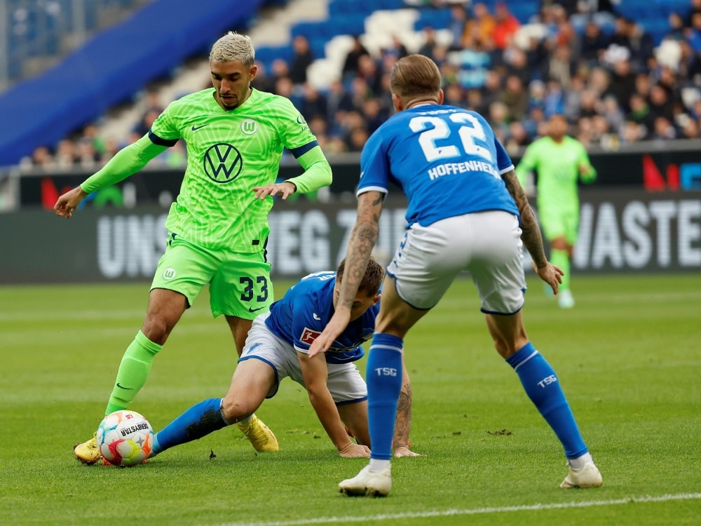 Wolfsburg schlägt Hoffenheim mit 2:1 (© FIRO/FIRO/SID/)