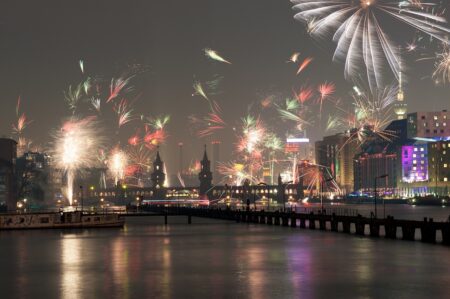 Feuerwerk in der Stadt