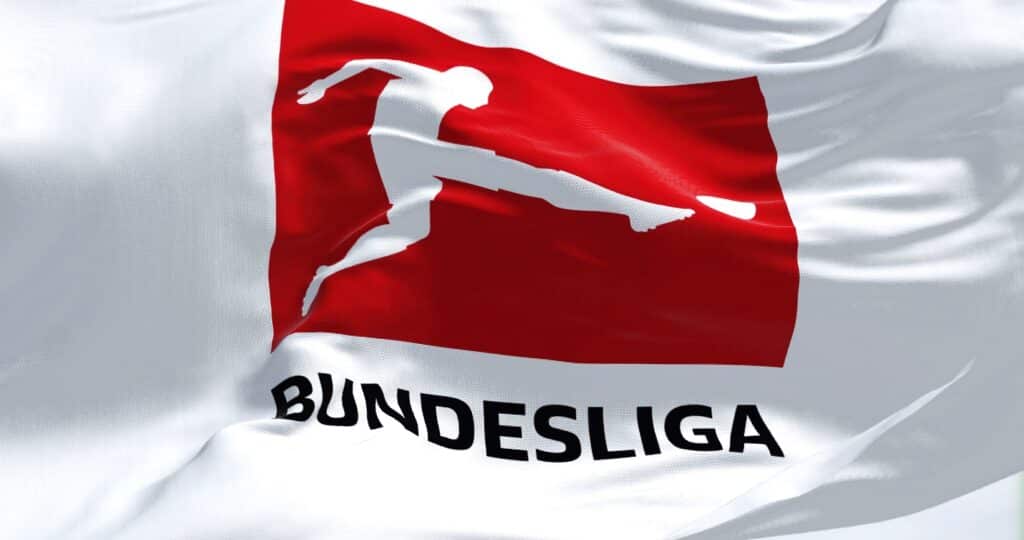 Bundesliga-Flagge, das Logo der Bundesliga.