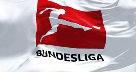 Bundesliga-Flagge, das Logo der Bundesliga.