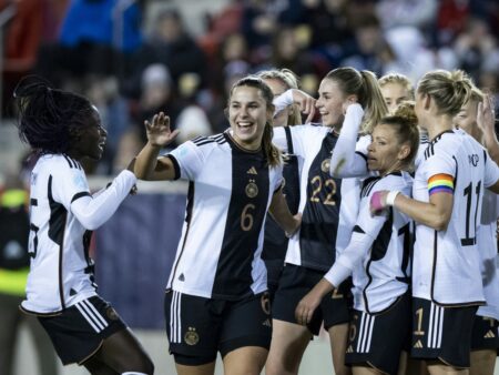 Bild: Deutsche Nationalmannschaft geht als Favorit ins Spiel (© AFP/GETTY IMAGES/SID/IRA L. BLACK)