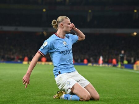 Bild: Manchester City schlägt Arsenal mit 3:1 (© AFP/SID/GLYN KIRK)