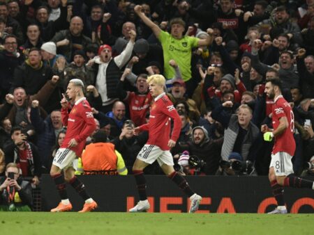 Bild: Manchester United schaltet Barca aus (© AFP/SID/OLI SCARFF)