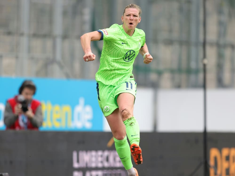 Bild: Alexandra Popp brachte den VfL Wolfsburg in Führung (© FIRO/FIRO/SID/)