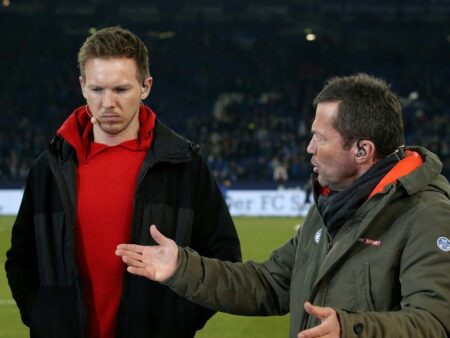 Bild: Trainer Julian Nagelsmann und Lothar Matthäus (r.) (© FIRO/FIRO/SID/)