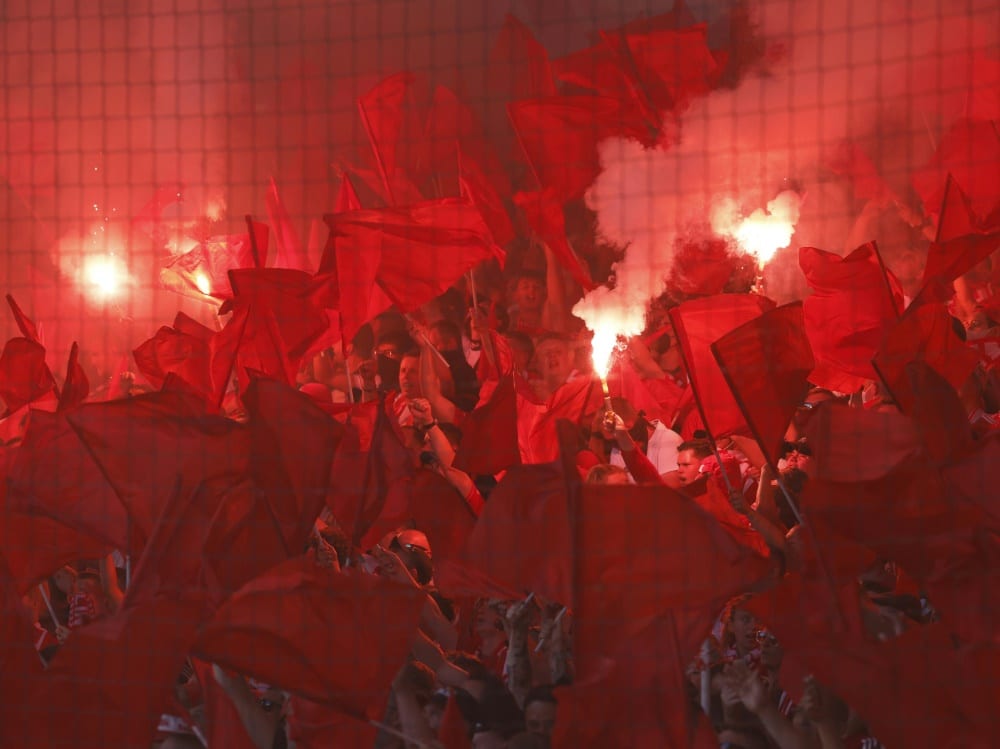 Bild: Union Berlin droht ein Auswärtsspiel ohne Fans (© AFP/SID/ODD ANDERSEN)