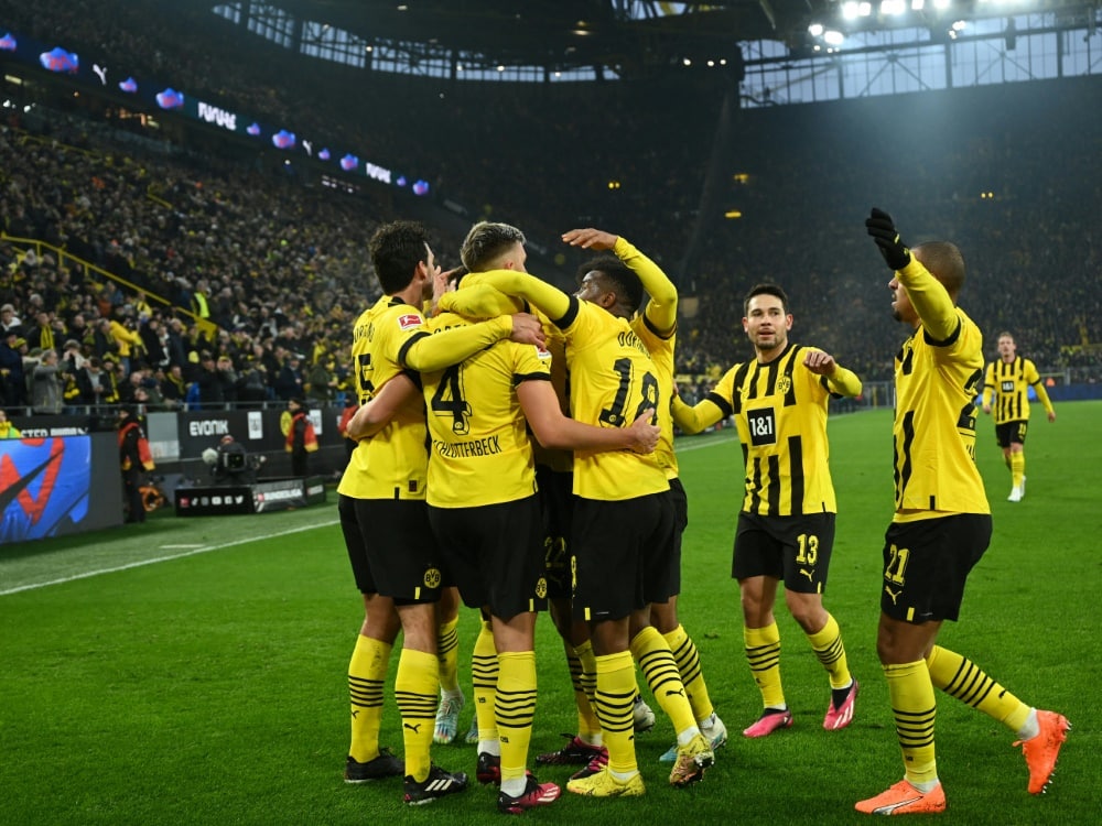 Der BVB gewann das Hinspiel mit 1:0 (© AFP/SID/INA FASSBENDER)