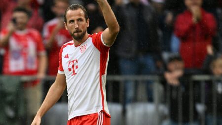 Bild: Harry Kane beim FC Bayern (© AFP/SID/CHRISTOF STACHE)