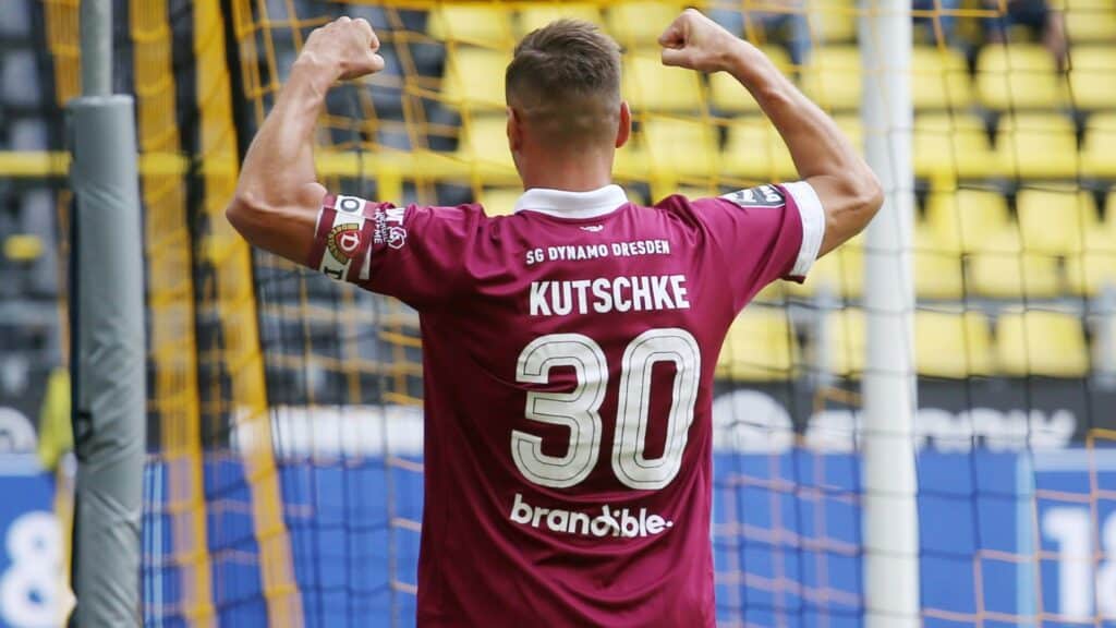 Stefan Kutschke erzielt das 1:0 für Dresden