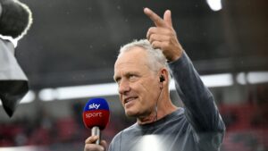 Foto: Trainer Christian Streich © AFP/SID/THOMAS KIENZLE