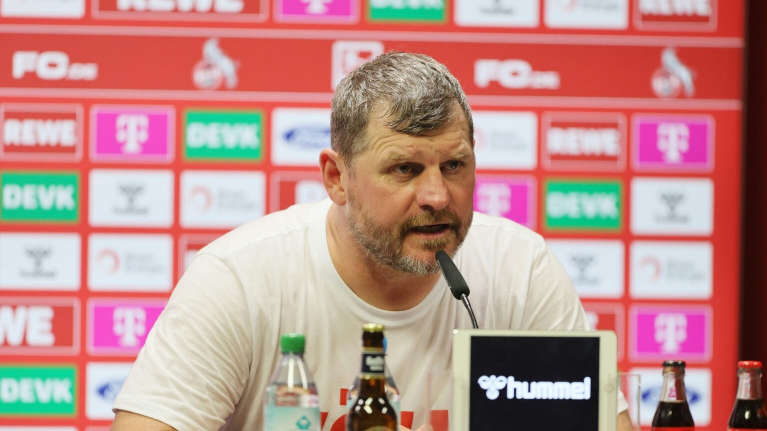 FC Köln Trainer Steffen Baumgart vom Weg überzeugt
