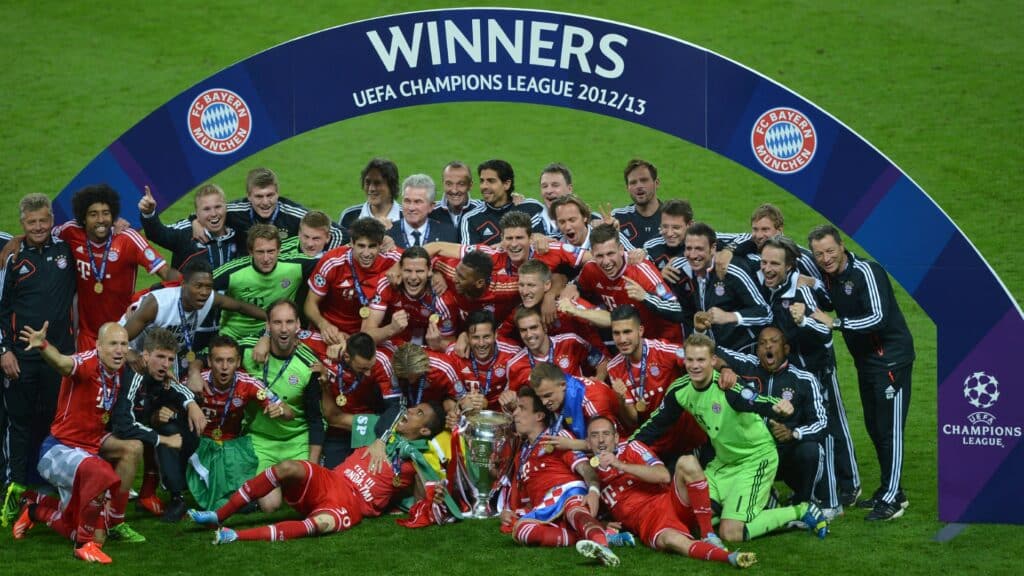 Bild: 2013 feierte Bayern das erste Triple des Vereins