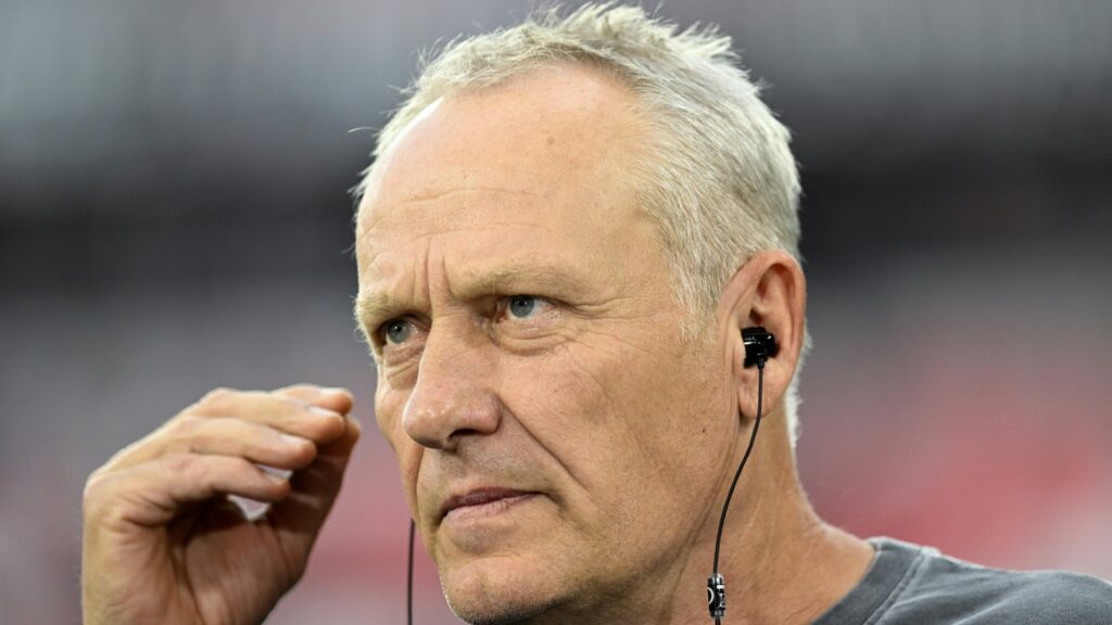 Foto: Freiburg-Trainer Christian Streich © AFP/SID/THOMAS KIENZLE