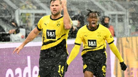 Bild: Dortmund dreht Spiel gegen Mönchengladbach (© AFP/SID/INA FASSBENDER)