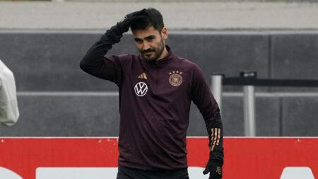 Ilkay Gündogan wird beim Spiel gegen Türkei ausgepfiffen (© IMAGO/Marc Schueler/SID/IMAGO/Marc Schueler)