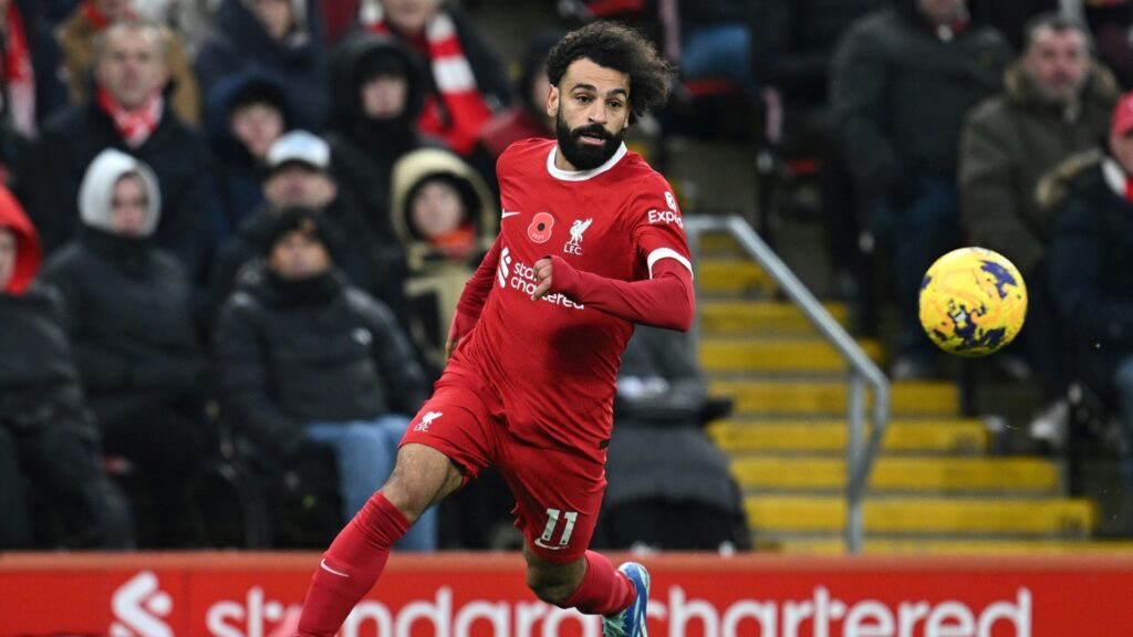 Doppelpacker Mo Salah war Liverpools Matchwinner (© AFP/SID/Paul ELLIS)