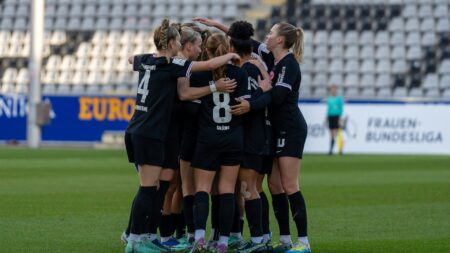 Bild: Eintracht-Frauen gewinnen 4:0 gegen Freiburg (© IMAGO/Eibner-Pressefoto/Stefan Mayer/SID/IMAGO/Eibner-Pressefoto/Stefan Mayer)