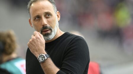 Pellegrino Matarazzo hat Respekt vor Bochum (© AFP/SID/THOMAS KIENZLE)