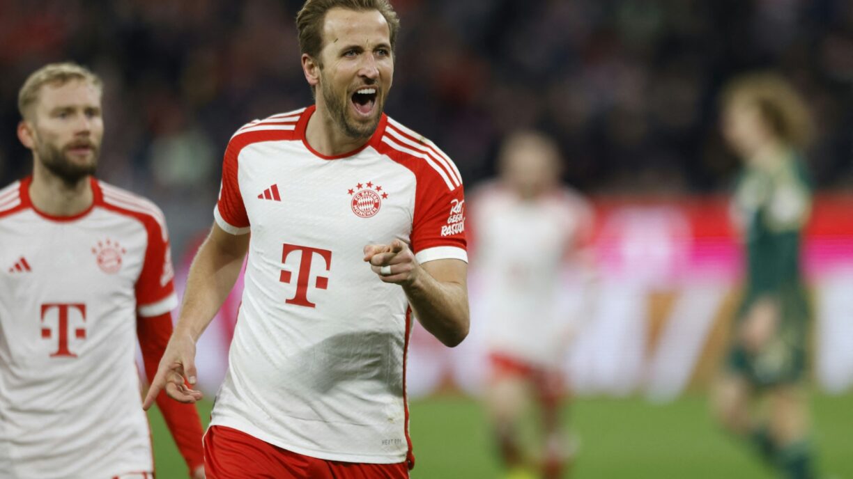 Bild: Bayern Münchens Torjäger Harry Kane (© AFP/SID/MICHAELA STACHE)