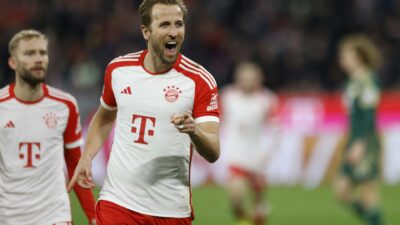 Bild: Bayern Münchens Torjäger Harry Kane (© AFP/SID/MICHAELA STACHE)